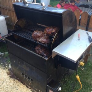 Model RTR 3630 in action cooking Leg of Lamb at the Iowa State Fair.